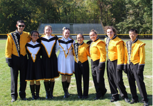 The seniors of the Cresskill High School Marching Band