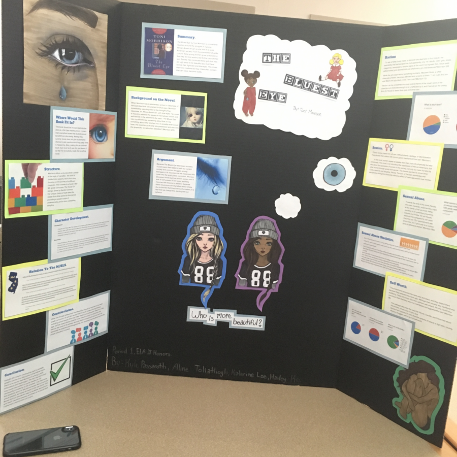 A project on The Bluest Eye by sophomores Kyle Passarotti, Aline Tokatlioglu, Katherine Lee and Hailey Ko.