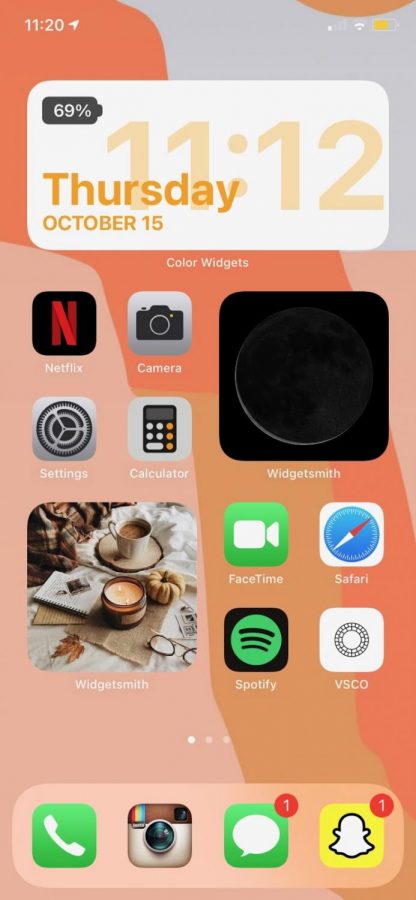 Warm fall colors help Danielle Villani's iPhone calm and organized vibes