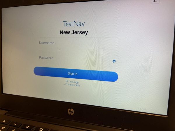 Student view of TestNav.